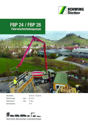 Pompe per calcestruzzo autocarrate SCHWING-Stetter FBP 24