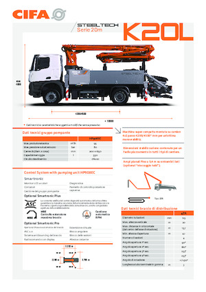 Pompe per calcestruzzo autocarrate CIFA K20L 