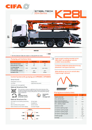 Pompe per calcestruzzo autocarrate CIFA K28L