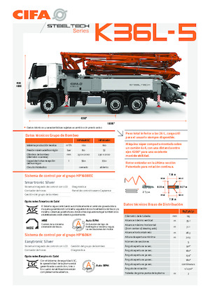 Pompe per calcestruzzo autocarrate CIFA K36L-5