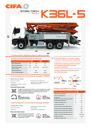 Pompe per calcestruzzo autocarrate CIFA K36L-5