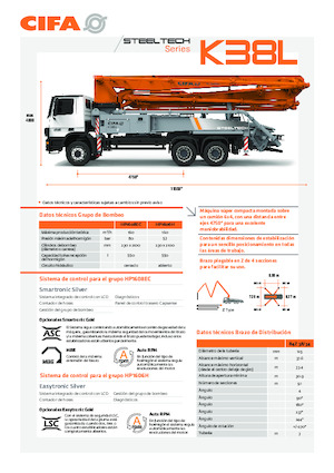 Pompe per calcestruzzo autocarrate CIFA K38L