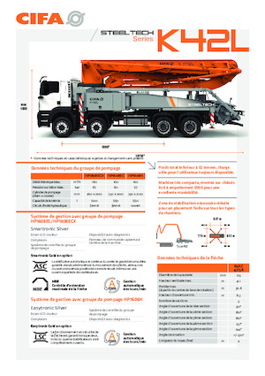 Pompe per calcestruzzo autocarrate CIFA K42L