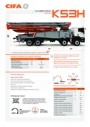 Pompe per calcestruzzo autocarrate CIFA K53H