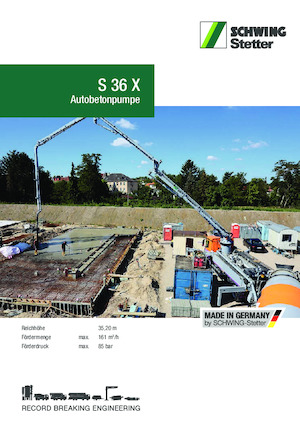 Pompe per calcestruzzo autocarrate SCHWING-Stetter S 36 X
