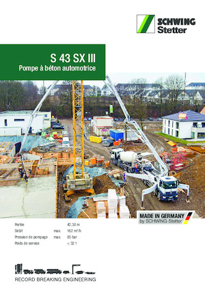 Pompe per calcestruzzo autocarrate SCHWING-Stetter S 43 SX III