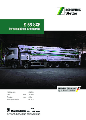Pompe per calcestruzzo autocarrate SCHWING-Stetter S 56 SXF