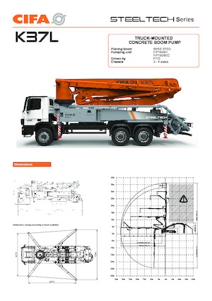 Pompe per calcestruzzo autocarrate CIFA K37L