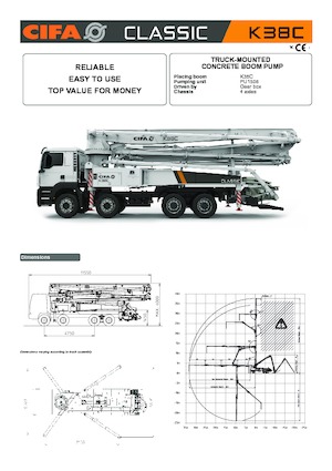 Pompe per calcestruzzo autocarrate CIFA K38C