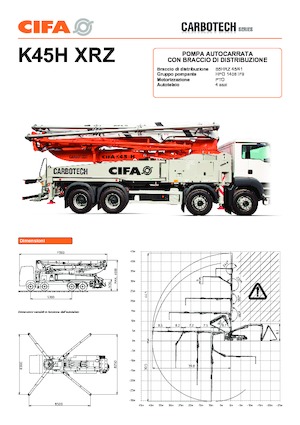 Pompe per calcestruzzo autocarrate CIFA K45H