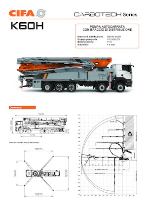 Pompe per calcestruzzo autocarrate CIFA K60H