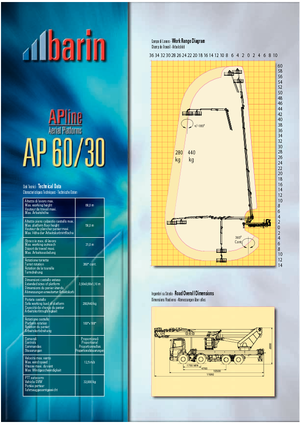 Piattaforme aeree articolate su rimorchio trainabile Barin AP 60/30
