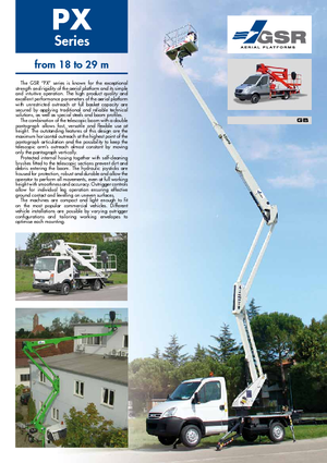 Piattaforme aeree articolate su rimorchio trainabile GSR E 180 PX Comfort