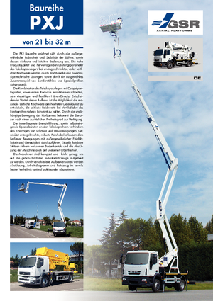 Piattaforme aeree articolate su rimorchio trainabile GSR E 210 PXJ Comfort X