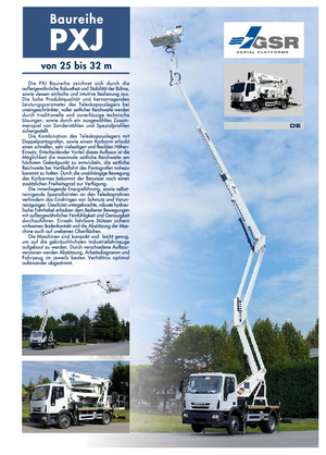 Piattaforme aeree articolate su rimorchio trainabile GSR E320PXJ Comfort 