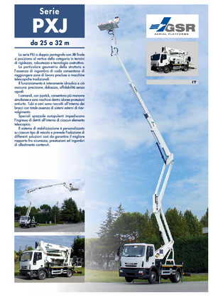 Piattaforme aeree articolate su rimorchio trainabile GSR E320PXJ Comfort 