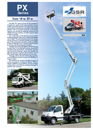 Piattaforme aeree articolate su rimorchio trainabile GSR E290PX Comfort