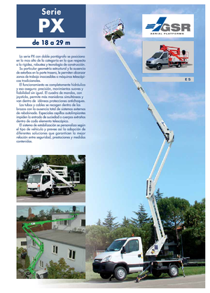 Piattaforme aeree articolate su rimorchio trainabile GSR E290PX Comfort