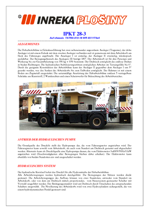 Piattaforme aeree articolate su rimorchio trainabile Inreka IPKT 28-3