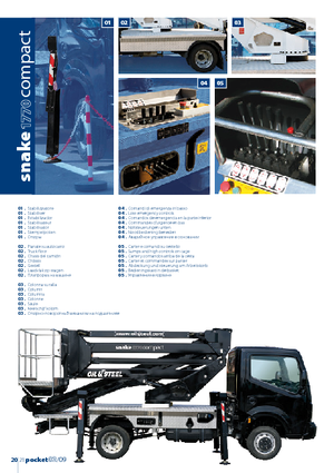Piattaforme aeree articolate su rimorchio trainabile Oil & Steel Snake 1770 Compact RE
