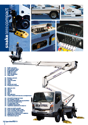 Piattaforme aeree articolate su rimorchio trainabile Oil & Steel Snake 2010 Compact RE