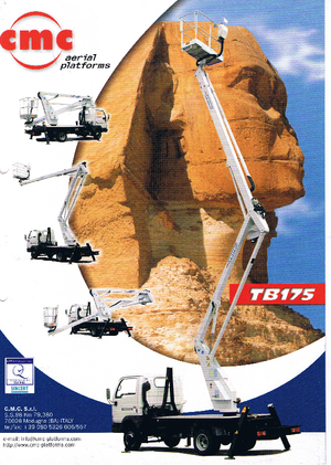Piattaforme aeree articolate su rimorchio trainabile CMC TB 175