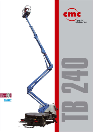 Piattaforme aeree articolate su rimorchio trainabile CMC TB240