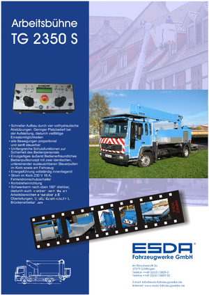 Piattaforme aeree articolate su rimorchio trainabile Esda TG 2350