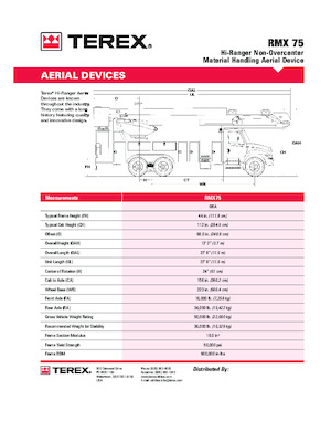 Piattaforme aeree telescopiche autocarrate Terex RMX75