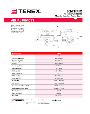 Piattaforme aeree telescopiche autocarrate Terex SCM55