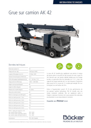 Gru telesc. montata su camion Böcker AK 42