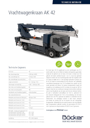 Gru telesc. montata su camion Böcker AK 42