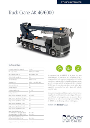 Gru telesc. montata su camion Böcker AK 46