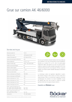 Gru telesc. montata su camion Böcker AK 46