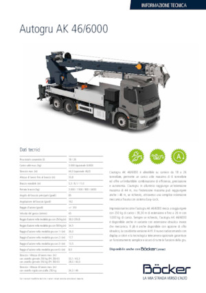 Gru telesc. montata su camion Böcker AK 46