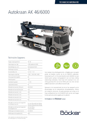Gru telesc. montata su camion Böcker AK 46