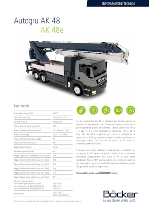 Gru telesc. montata su camion Böcker AK 48