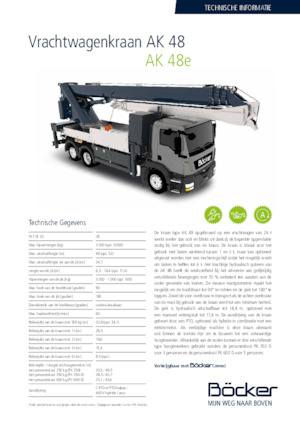 Gru telesc. montata su camion Böcker AK 48
