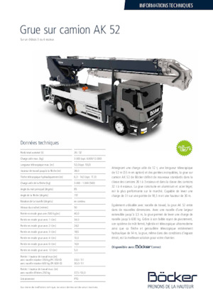 Gru telesc. montata su camion Böcker AK 52