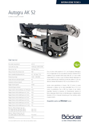 Gru telesc. montata su camion Böcker AK 52