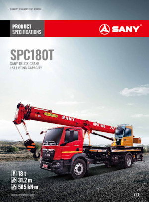 Gru telesc. montata su camion Sany SPC180T