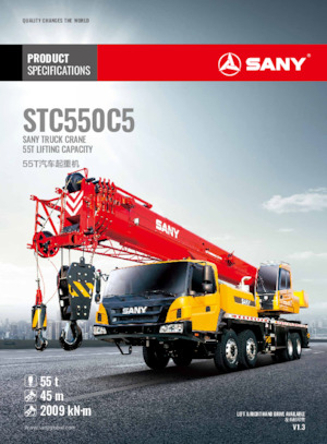 Gru telesc. montata su camion Sany STC550C5