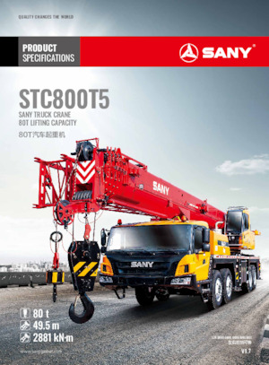 Gru telesc. montata su camion Sany STC800T5