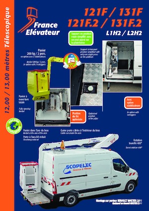 Piattaforme aeree telescopiche autocarrate France Elévateur 121 FT