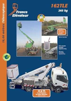 Piattaforme aeree telescopiche autocarrate France Elévateur 162 TLE