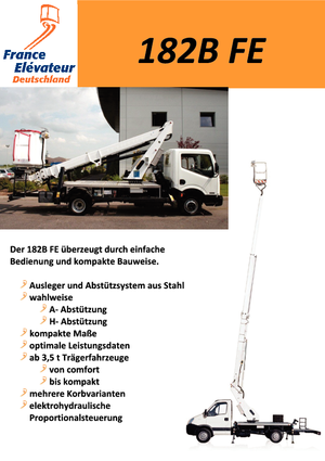 Piattaforme aeree telescopiche autocarrate CTE 182 B FE-H