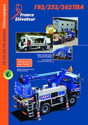 Piattaforme aeree telescopiche autocarrate France Elévateur 192 TBA