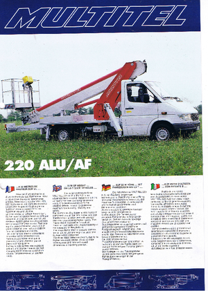 Piattaforme aeree telescopiche autocarrate Multitel 220Alu/AF