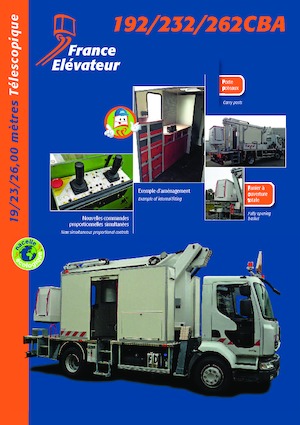 Piattaforme aeree telescopiche autocarrate France Elévateur 232 CBA