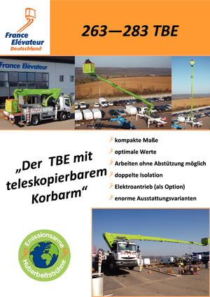 Piattaforme aeree telescopiche autocarrate France Elévateur 283 TBE